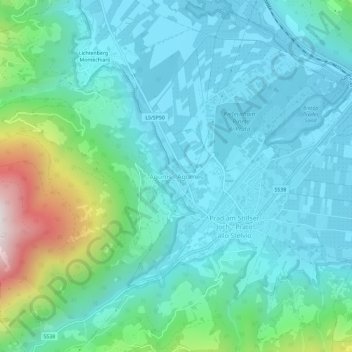 Agumes topographic map, elevation, terrain