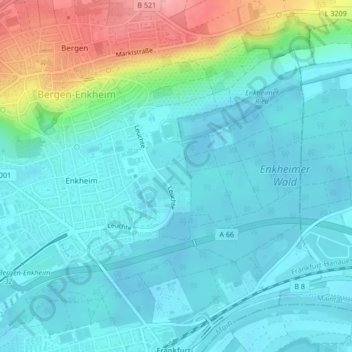 Leuchte topographic map, elevation, terrain