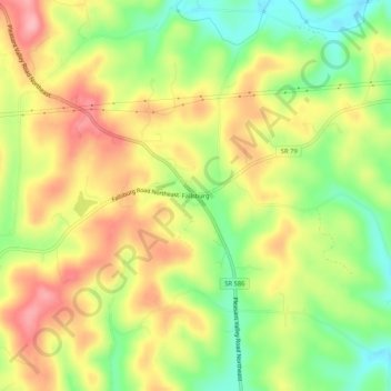 Fallsburg topographic map, elevation, terrain