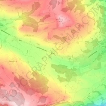 Ziswil topographic map, elevation, terrain
