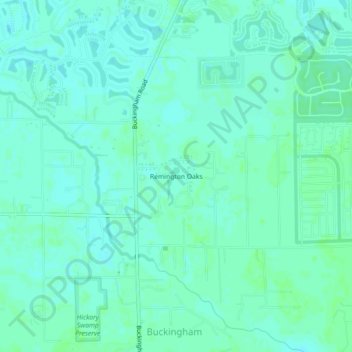 Remington Oaks topographic map, elevation, terrain