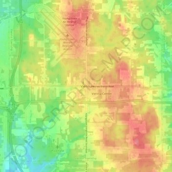 Vienna topographic map, elevation, terrain