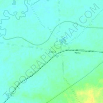 Thasra topographic map, elevation, terrain
