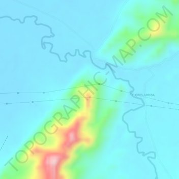 LAS PAILAS topographic map, elevation, terrain