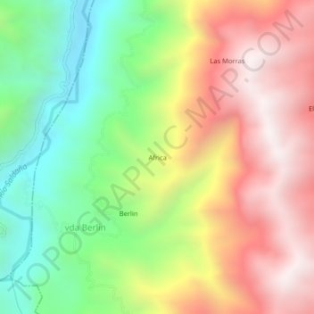 Africa topographic map, elevation, terrain