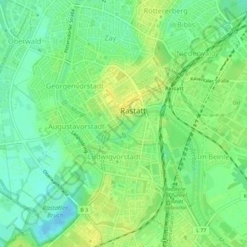 Murgpark topographic map, elevation, terrain