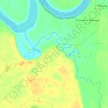 Хутор topographic map, elevation, terrain