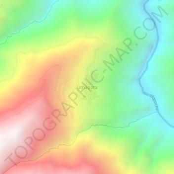 Umapata topographic map, elevation, terrain