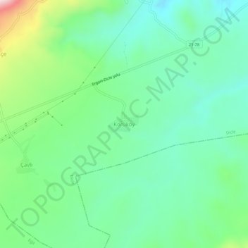 Koruköy topographic map, elevation, terrain