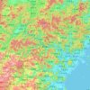 青田县 topographic map, elevation, terrain