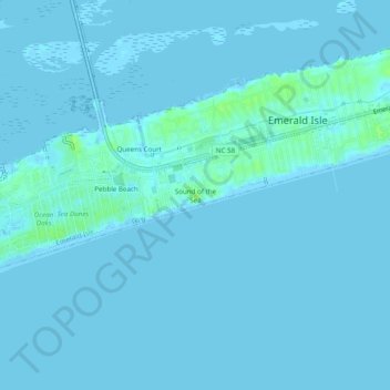 Sound of the Sea topographic map, elevation, terrain
