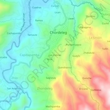 Las Colinas topographic map, elevation, terrain