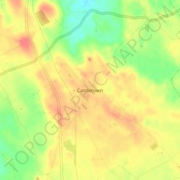 Castletown topographic map, elevation, terrain