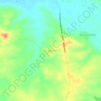Ventorrillo topographic map, elevation, terrain