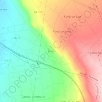 Line topographic map, elevation, terrain
