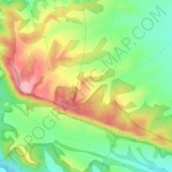 Altos de Jalisco topographic map, elevation, terrain