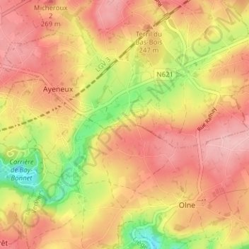 Basse-Rafhay topographic map, elevation, terrain