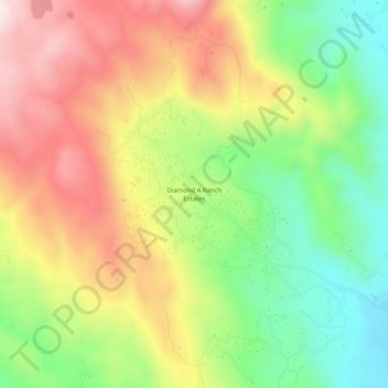 Diamond A Ranch Estates topographic map, elevation, terrain