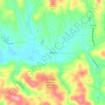 Salacoa topographic map, elevation, terrain