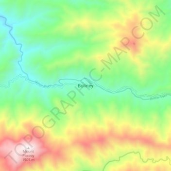 Boliney topographic map, elevation, terrain