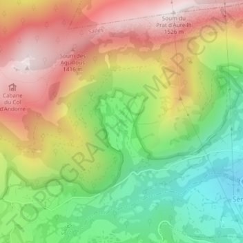 Caucy topographic map, elevation, terrain