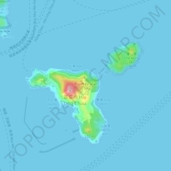Fa Shan Tei topographic map, elevation, terrain