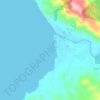 Playa Torio topographic map, elevation, terrain