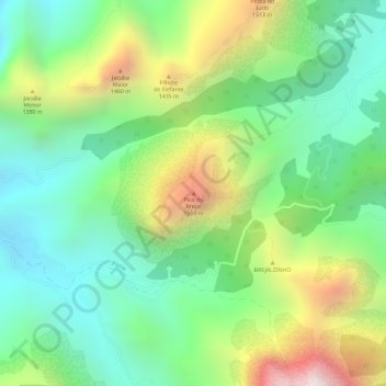 Pico do Brejal topographic map, elevation, terrain