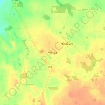 Wenden topographic map, elevation, terrain