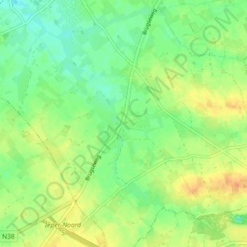 Sint-Juliaan topographic map, elevation, terrain