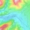Saanen topographic map, elevation, terrain