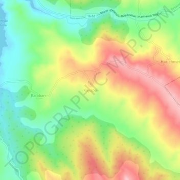 Kayapa topographic map, elevation, terrain