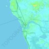 Aluthgama topographic map, elevation, terrain