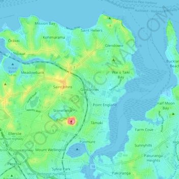 Glen Innes topographic map, elevation, terrain