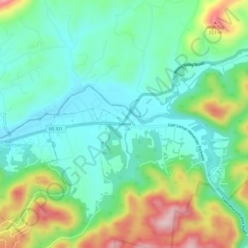 Bethel topographic map, elevation, terrain