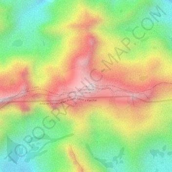 Qhapaqsaya topographic map, elevation, terrain