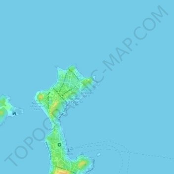 Morro do Castelo topographic map, elevation, terrain