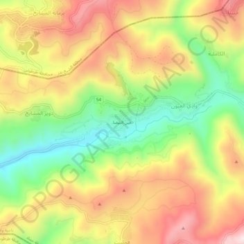 Ain al-Beida topographic map, elevation, terrain