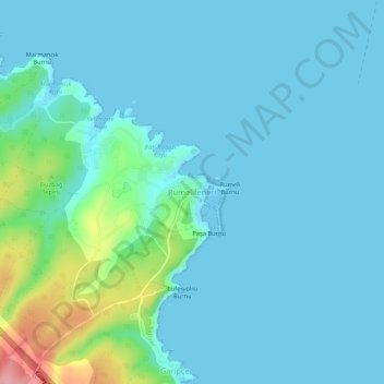 Rumelifeneri topographic map, elevation, terrain