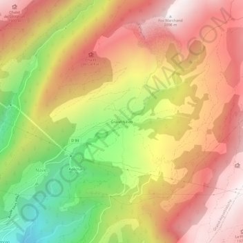 Grand Nâves topographic map, elevation, terrain