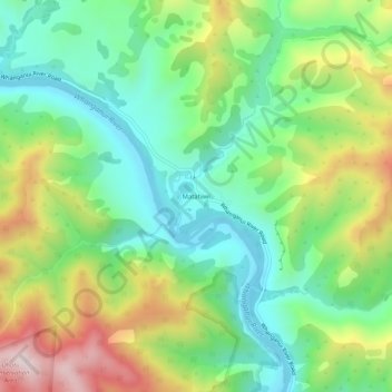 Matahiwi topographic map, elevation, terrain