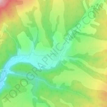 Șicasău topographic map, elevation, terrain
