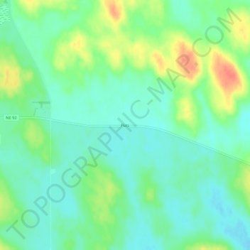 Flats topographic map, elevation, terrain