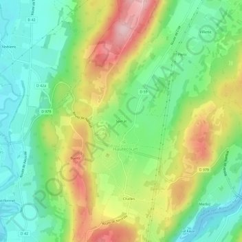 Soiriat topographic map, elevation, terrain