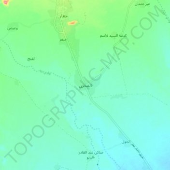 Al Makhzan topographic map, elevation, terrain