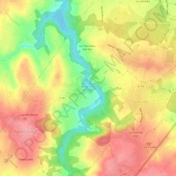 Sainte-Anne du Houlin topographic map, elevation, terrain