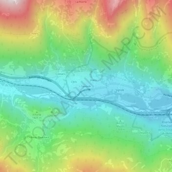 Savoulx topographic map, elevation, terrain