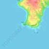 Shiono Cape topographic map, elevation, terrain