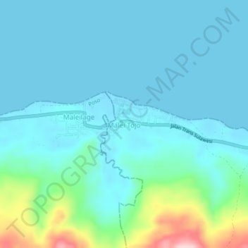 Malei Tojo topographic map, elevation, terrain