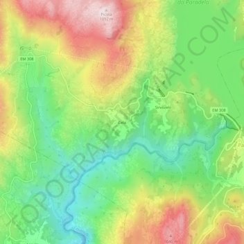Cela topographic map, elevation, terrain